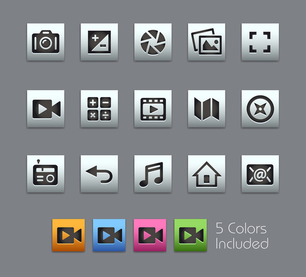Media Interface Icons -- Satinbox Series - Vektör, Görsel