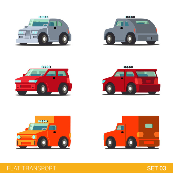 Conjunto de ícones de transporte rodoviário
. - Vetor, Imagem