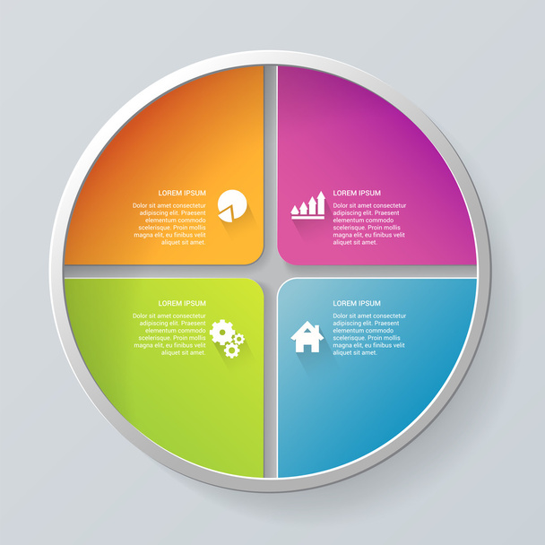 segment step process  infographics  steps - Vektor, Bild