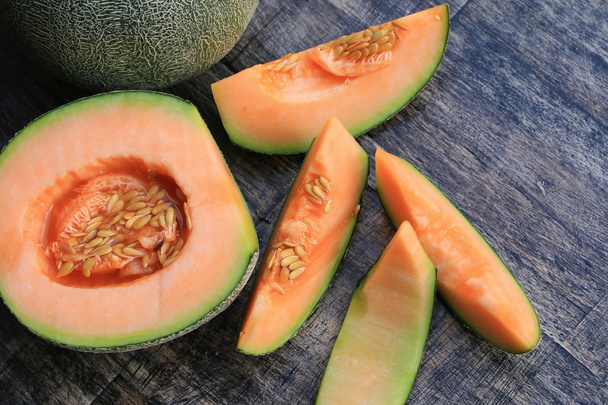 świeży pomarańczowy melon - Zdjęcie, obraz