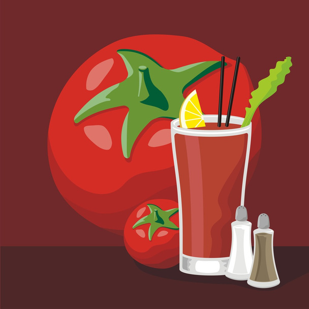 Bloody mary cocktail - Vector, afbeelding