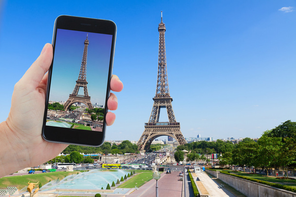 Eiffelturm und Pariser Stadtbild - Foto, Bild
