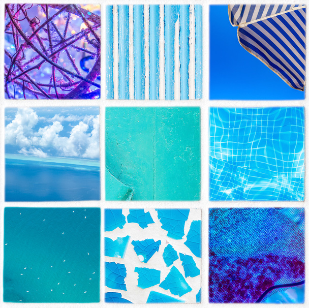 mozaik-kék színű árnyalatok egyszerű stílusban - Fotó, kép