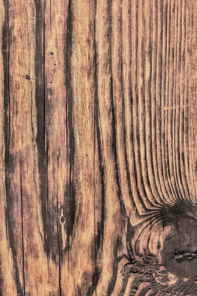 Oude gebarsten rotte Pine houten Plank ruwe Grunge textuur - Foto, afbeelding