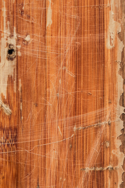 Eski yıpranmış vernikli ahşap Panel çizilmiş soyulmuş Grunge doku kırık - Fotoğraf, Görsel