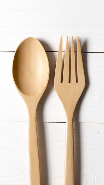 wood spoon and fork - Foto, Imagem