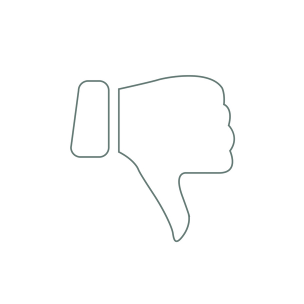 Negative feedback concept icon. Hand showing down. Stock illustr - Photo, Image