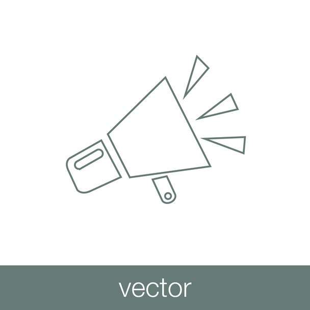 Pictograph van megafoon - Vector, afbeelding