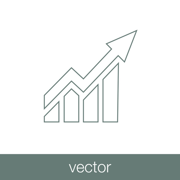 Crecimiento - icono de concepto de plan de flujo de efectivo. Stock Gráfico de ilustración w
 - Vector, imagen