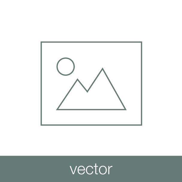 Imagen - Botón - icono de la imagen de la foto. Stock illustration flat de
 - Vector, Imagen