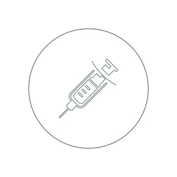 icona della siringa isolata su sfondo bianco. Immagine monocromatica
. - Foto, immagini