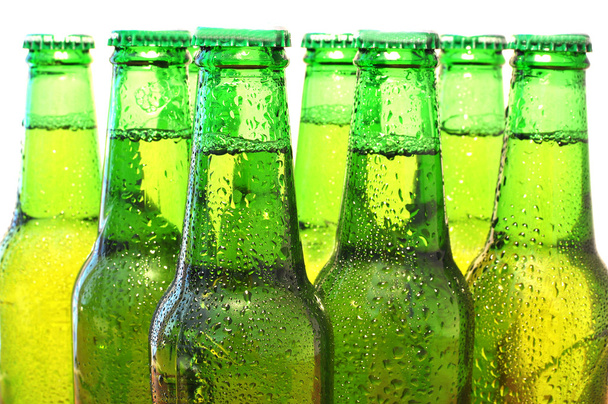 Row of beer bottles - Foto, Imagem
