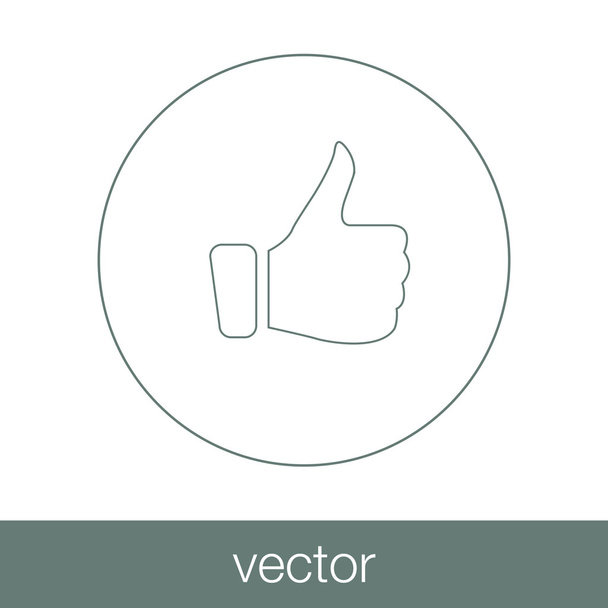 Illustration of positive feedback with thumbs up icon. - Vector, Image