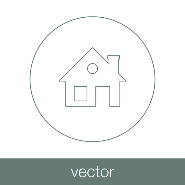 Casa pequeña - RELLENAR PETROL
 - Vector, imagen