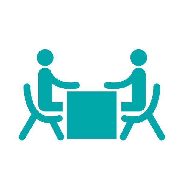 Mensen uit het bedrijfsleven zittend op stoel tegenover elkaar tijdens een Interview - Foto, afbeelding