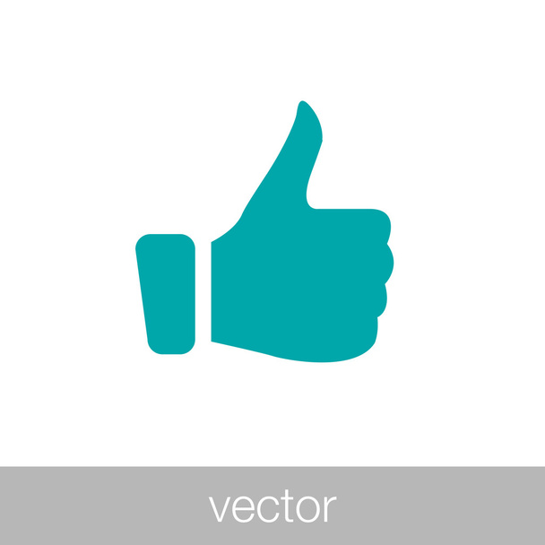 Ilustração de feedback positivo com polegares para cima ícone
. - Vetor, Imagem