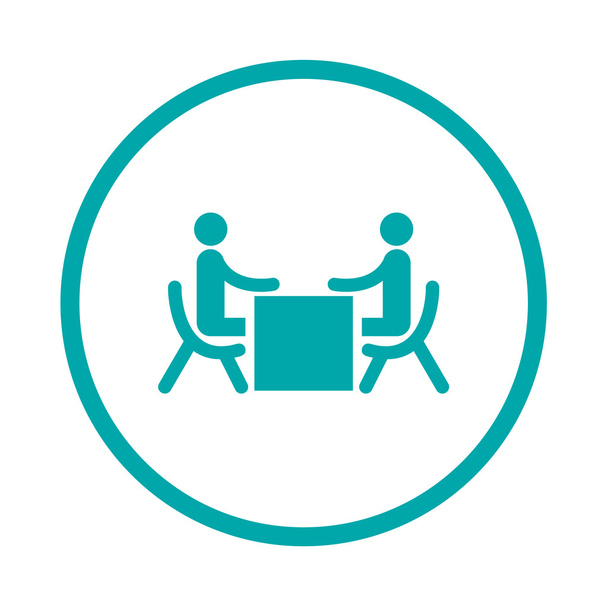 Zakelijke bijeenkomst - mensen uit het bedrijfsleven zittend op stoel tegenover elkaar tijdens een Interview - Foto, afbeelding