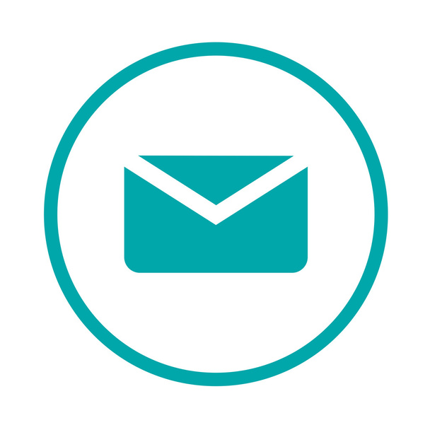 Boîte de réception - Enveloppe Mail icône illustration. Icône design plat - bouton
 - Photo, image