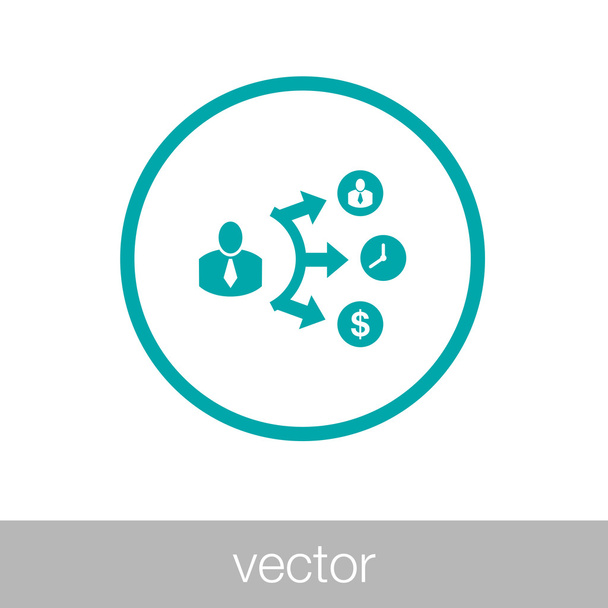 Resources Management Concept Icon. - Vector, Image