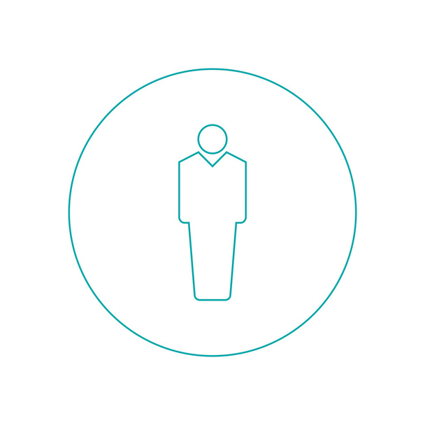 Human Figure - Button - Human figure icon. Stock illustration flat design icon. - Photo, Image