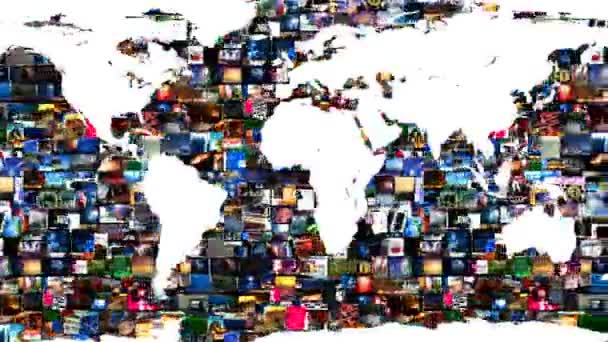 Mapa země globální mediální video zeď - Záběry, video