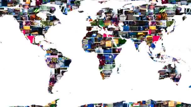 Παγκόσμιο χάρτη πολυμέσων βίντεο Wall - Πλάνα, βίντεο
