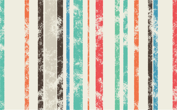 Retro Scratched Background - Color Lines with Different Width on - Διάνυσμα, εικόνα
