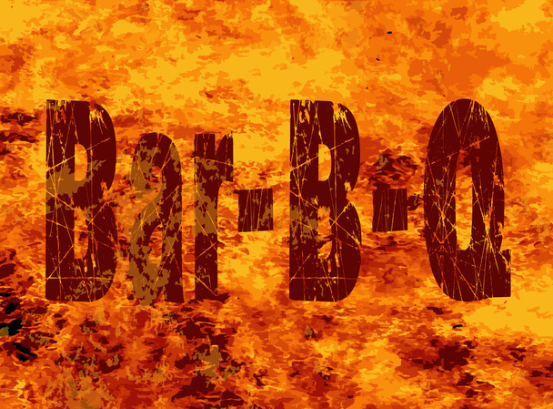Bar-Bq lángok - Vektor, kép