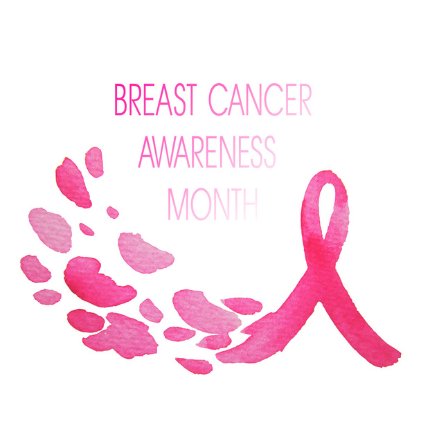 Breast cancer awareness pink ribbon - Vector, Image