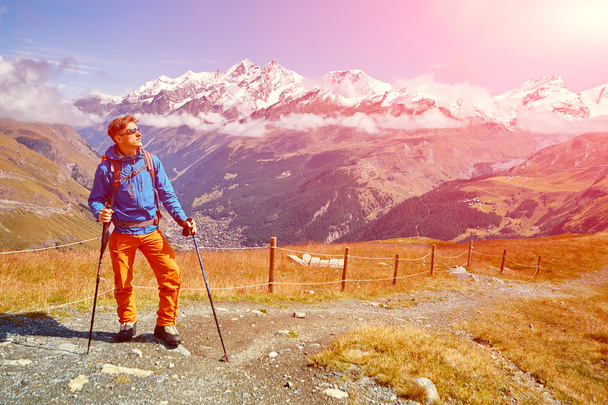 hiker in the mountains - Zdjęcie, obraz