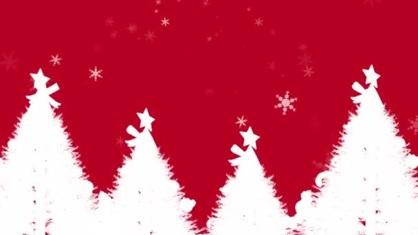 Christmas Trees and Snow (Loop) - Footage, Video