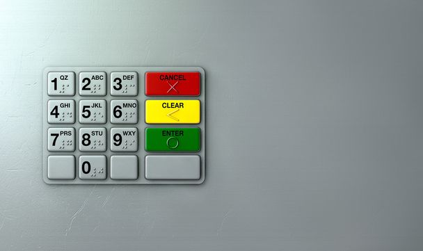 Closeup ATM πληκτρολόγιο - Φωτογραφία, εικόνα
