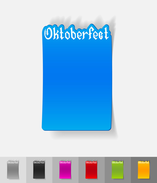 Oktoberfest paper sticker - Vector, Image