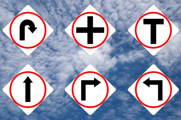 Set di segnali stradali bianchi
. - Foto, immagini