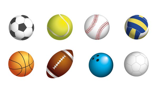 sport ballen set - Vector, afbeelding