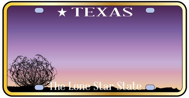 Teksasin rekisterikilpi
 - Vektori, kuva