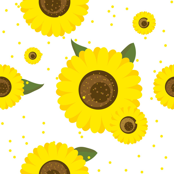 Pattern of sunflowers - Вектор, зображення