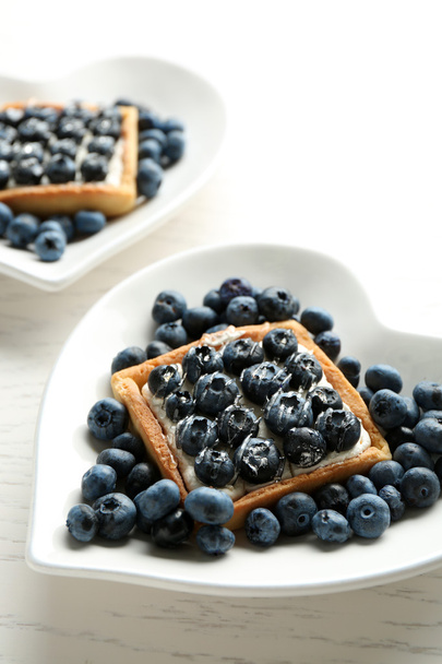 Gourmet fresh blueberry tarts - Fotó, kép