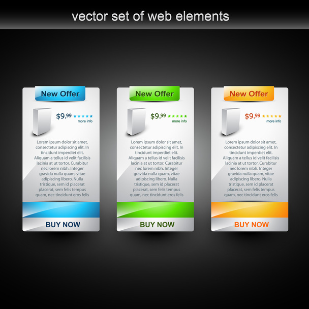 web prodct display - Vektori, kuva