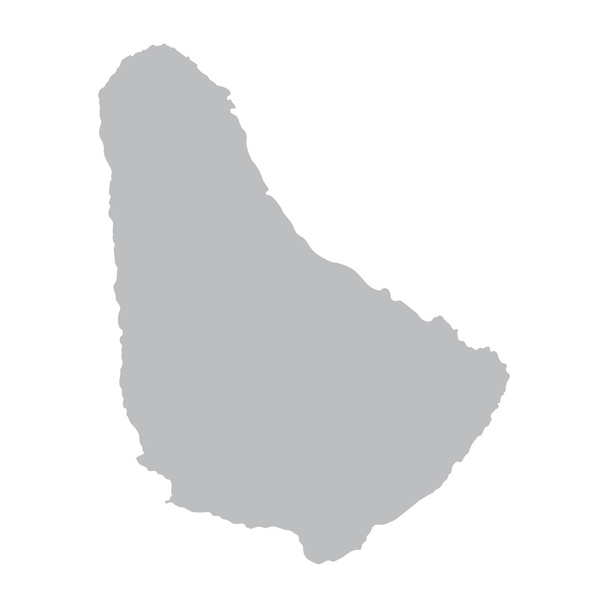 バルバドスの灰色の地図 - ベクター画像