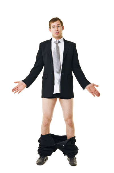Mann mit heruntergelassener Hose - Foto, Bild