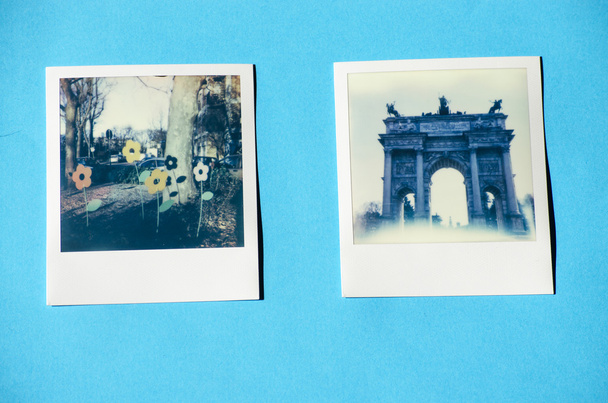 Vintage Polaroid snapshots of milan - Photo, Image