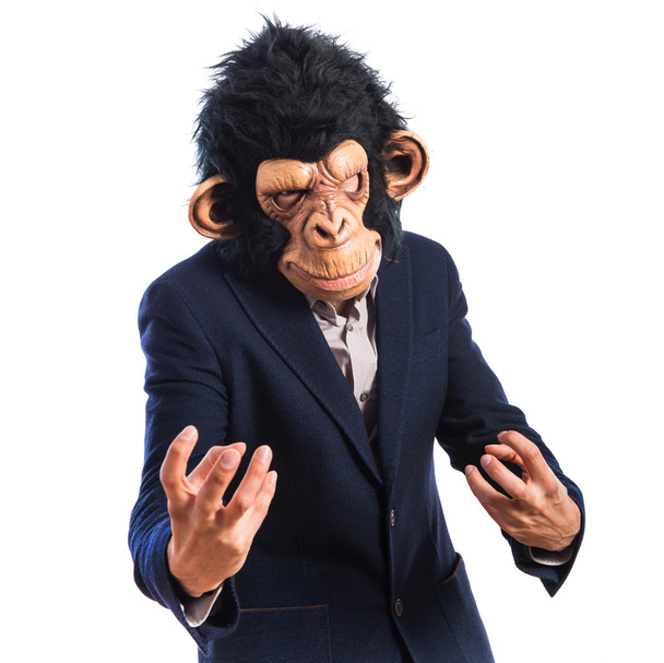 Mono enojado hombre
 - Foto, imagen