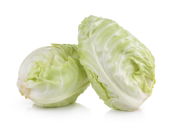 Cabbage on white background - 写真・画像