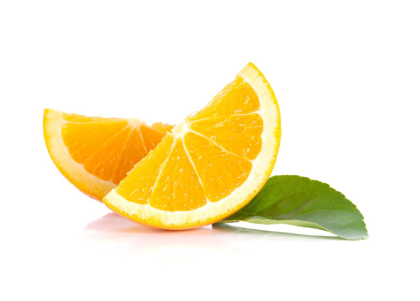 orange,leaves on white background. - Foto, afbeelding