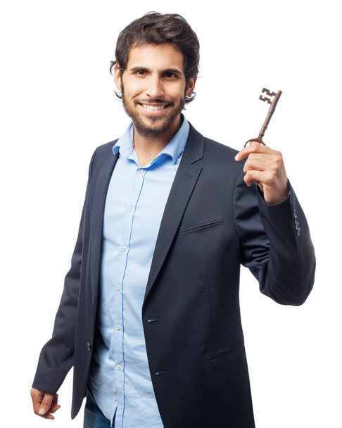 indian businessman with a key - Photo, image