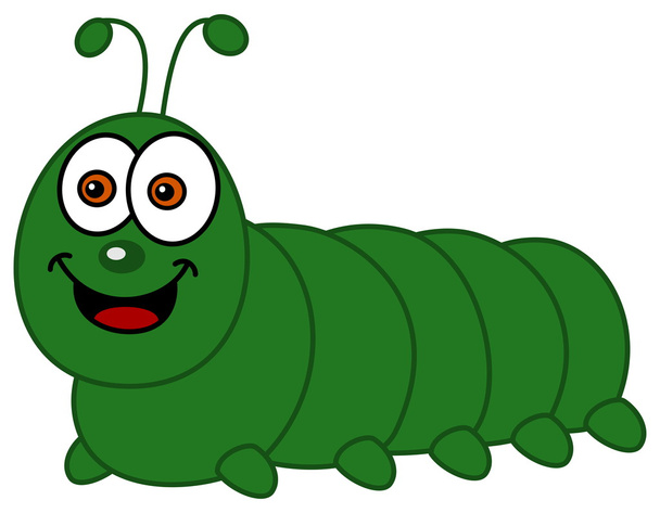 Улыбающаяся гусеница
 - Вектор,изображение
