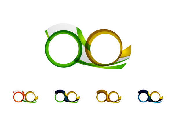 Set of infinity concepts, loop logo designs - Vektor, obrázek