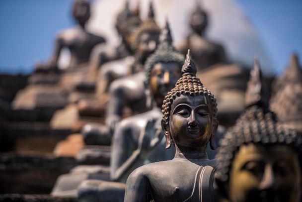 Buddha statues in  temple - Photo, Image
