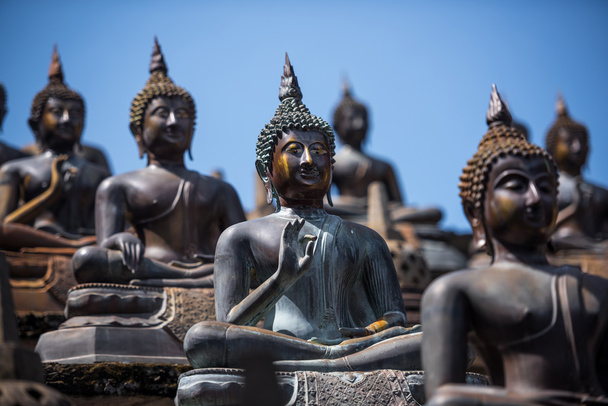Buddha statues in  temple - Photo, Image